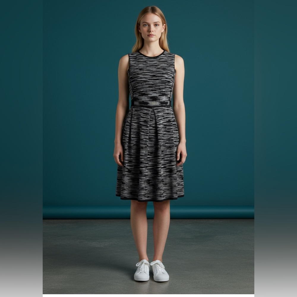 Missoni Black grey Knitted A‎ line dress sz 8